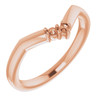 Family Stackable V Ring Mounting in 10 Karat Rose Gold for Round Stone.
