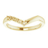 Family Stackable V Ring Mounting in 18 Karat Yellow Gold for Round Stone.