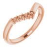 Family Stackable V Ring Mounting in 18 Karat Rose Gold for Round Stone.