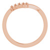 Family Stackable V Ring Mounting in 18 Karat Rose Gold for Round Stone.