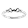 Family Stackable Ring Mounting in 10 Karat White Gold for Round Stone.