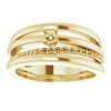 Family Ring Mounting in 10 Karat Yellow Gold for Round Stone.