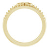 Family Negative Space Ring Mounting in 10 Karat Yellow Gold for Round Stone.