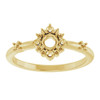 Halo Style Ring Mounting in 18 Karat Yellow Gold for Round Stone.