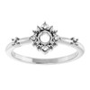 Halo Style Ring Mounting in 10 Karat White Gold for Round Stone...