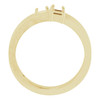 Engravable Family Ring Mounting in 18 Karat Yellow Gold for Square Stone.