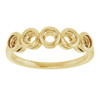 Family Bezel Set Ring Mounting in 18 Karat Yellow Gold for Round Stone..