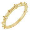 Family Stackable Ring Mounting in 10 Karat Yellow Gold for Round Stone.
