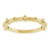 Family Stackable Ring Mounting in 10 Karat Yellow Gold for Round Stone.