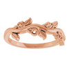 Family Floral Ring Mounting in 18 Karat Rose Gold for Round Stone.