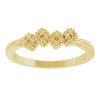 Family Floral Ring Mounting in 10 Karat Yellow Gold for Round Stone.