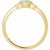Bezel Set Cabochon Ring Mounting in 10 Karat White Gold for Oval Stone.