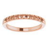 Family Stackable Ring Mounting in 10 Karat Rose Gold for Round Stone..