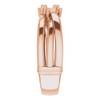 Family Ring Mounting in 18 Karat Rose Gold for Square Stone..