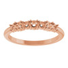 Family Stackable Ring Mounting in 10 Karat Rose Gold for Round Stone...