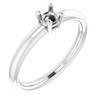 Solitaire Engagement Ring Mounting in Sterling Silver for Round Stone...