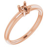 Solitaire Engagement Ring Mounting in 10 Karat Rose Gold for Round Stone...