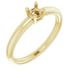 Solitaire Engagement Ring Mounting in 10 Karat Yellow Gold for Round Stone..