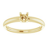 Solitaire Engagement Ring Mounting in 10 Karat Yellow Gold for Round Stone..