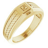 Accented Ring Mounting in 18 Karat Yellow Gold for Round Stone.