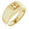 Solitaire Ring Mounting in 18 Karat Yellow Gold for Round Stone..