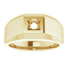 Solitaire Ring Mounting in 18 Karat Yellow Gold for Round Stone..