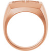 Two Stone Ring Mounting in 18 Karat Rose Gold for Round Stone.