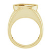 Bezel Set Ring Mounting in 10 Karat Yellow Gold for Oval Stone..