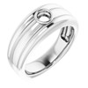 Bezel Set Ring Mounting in Sterling Silver for Round Stone.