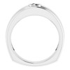 Bezel Set Ring Mounting in Sterling Silver for Round Stone.