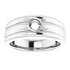 Bezel Set Ring Mounting in Sterling Silver for Round Stone.