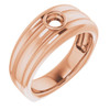 Bezel Set Ring Mounting in 10 Karat Rose Gold for Round Stone.