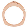 Bezel Set Ring Mounting in 10 Karat Rose Gold for Round Stone.