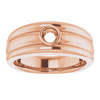 Bezel Set Ring Mounting in 10 Karat Rose Gold for Round Stone.