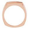 Accented Ring Mounting in 10 Karat Rose Gold for Round Stone...