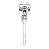 Halo Style Engagement Ring Mounting in 18 Karat White Gold for Round Stone.
