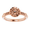 Halo Style Ring Mounting in 14 Karat Rose Gold for Round Stone...