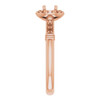 Halo Style Ring Mounting in 14 Karat Rose Gold for Round Stone...