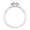 Halo Style Ring Mounting in 14 Karat White Gold for Round Stone.