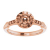 Halo Style Ring Mounting in 18 Karat Rose Gold for Round Stone...