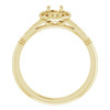 Halo Style Ring Mounting in 18 Karat Yellow Gold for Round Stone...