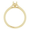 Solitaire Engagement Ring Mounting in 10 Karat Yellow Gold for Round Stone...