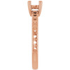 Accented Engagement Ring Mounting in 18 Karat Rose Gold for Round Stone.