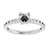 Accented Engagement Ring Mounting in Platinum for Round Stone.