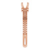 Accented Engagement Ring Mounting in 18 Karat Rose Gold for Round Stone..