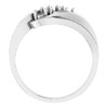 Family Bypass Ring Mounting in Platinum for Round Stone.