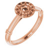 Halo Style Engagement Ring Mounting in 10 Karat Rose Gold for Round Stone..