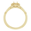 Halo Style Engagement Ring Mounting in 10 Karat Yellow Gold for Round Stone...
