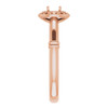 Halo Style Engagement Ring Mounting in 14 Karat Rose Gold for Round Stone...