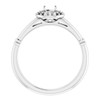 Halo Style Engagement Ring Mounting in 14 Karat White Gold for Round Stone..